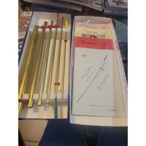 Vintage Fasturn Fabric Tube Turning System box Set 6 Brass Tubes & Hooks